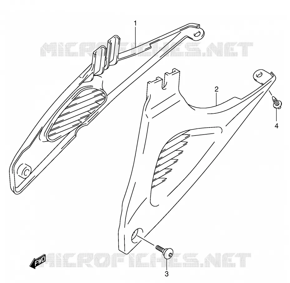 CARENAGES ARRIERE Suzuki MOTO 650 SV-S 2002  SV650SK2(E2)