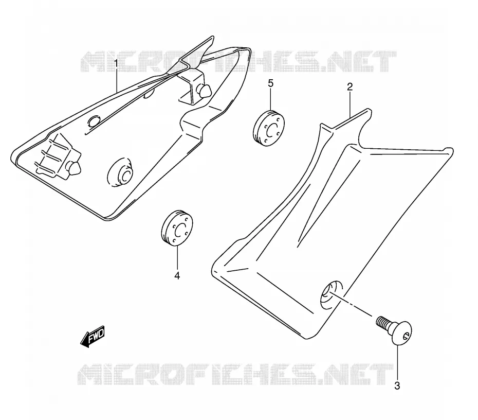 CARENAGES ARRIERE Suzuki MOTO 650 SV-S 2004  SV650SUK4(E2)