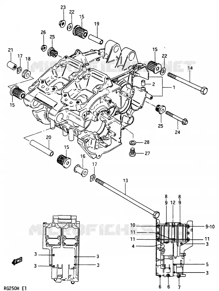 CARTER Suzuki MOTO 250 RG 1987  RG250FCH(G/H)