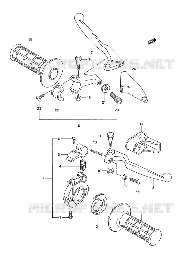 COMMODOS (MODELE K/L/M) Suzuki MOTO 250 RM 1989  RM250K(E28)