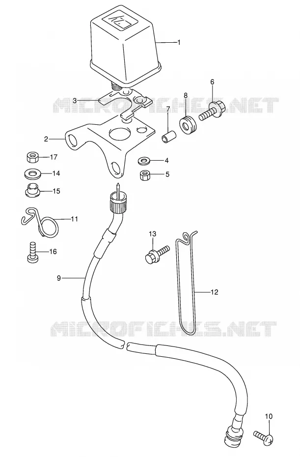 COMPTEUR (MODELE T) Suzuki MOTO 250 RMX 1995  RMX250S(E1)