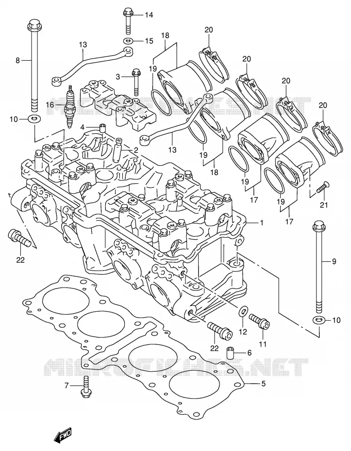 CULASSE (MODELE R/S) Suzuki MOTO 900 RF 1995  RF900RS2(E2)
