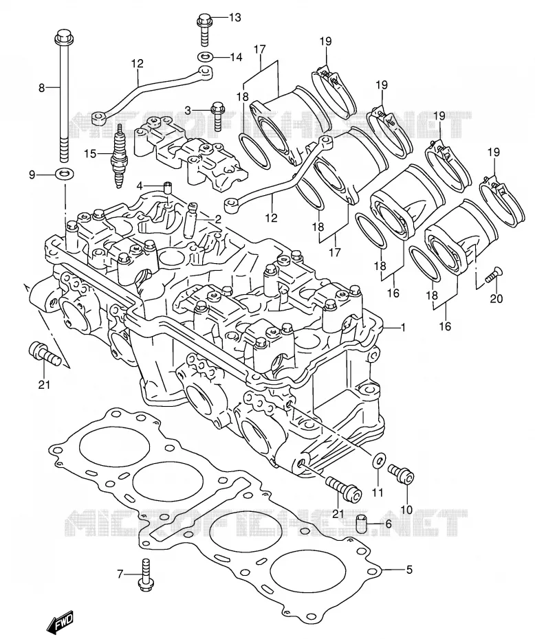 CULASSE Suzuki MOTO 600 RF 1996  RF600RUT(E2)
