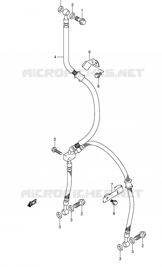 DURITE DE FREIN AVANT (SEE NOTE) Suzuki MOTO 650 SV-S 2007  SV650SUAK7(E2)