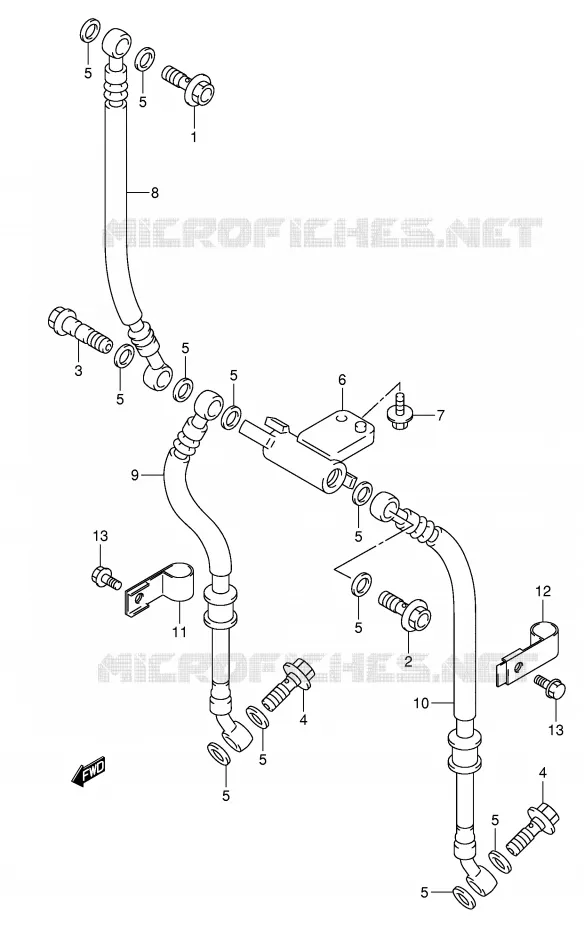 DURITE DE FREIN AVANT Suzuki MOTO 650 SV 1999  SV650X(E2)