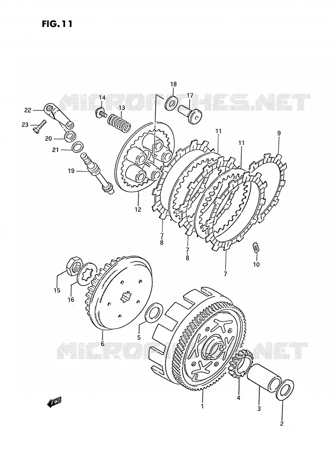 EMBRAYAGE Suzuki MOTO 50 PV 1987  PV50H(E15)