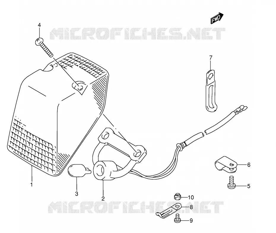 FEU ARRIERE Suzuki MOTO 250 RMX 1990  RMX250L(E1)