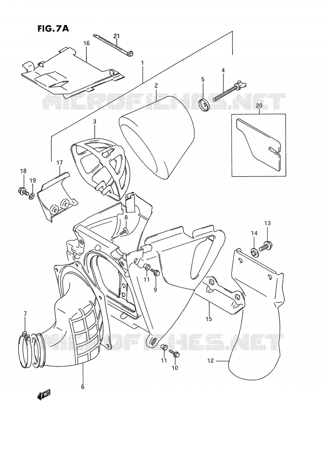 FILTRE A AIR (MODELE P/R/S) Suzuki MOTO 125 RM 1993  RM125P(E2)