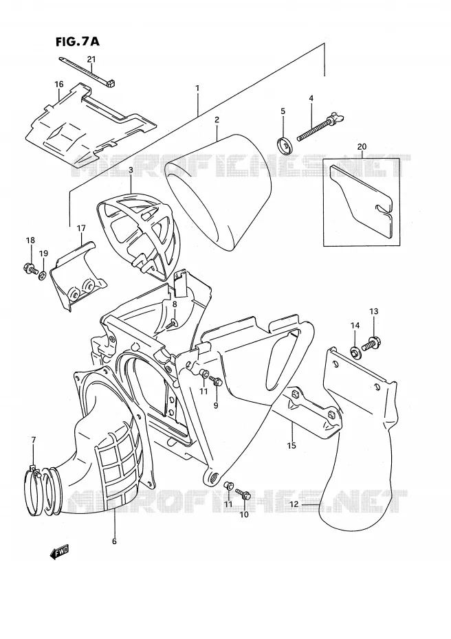 FILTRE A AIR (MODELE P/R/S) Suzuki MOTO 125 RM 1993  RM125P(E3)