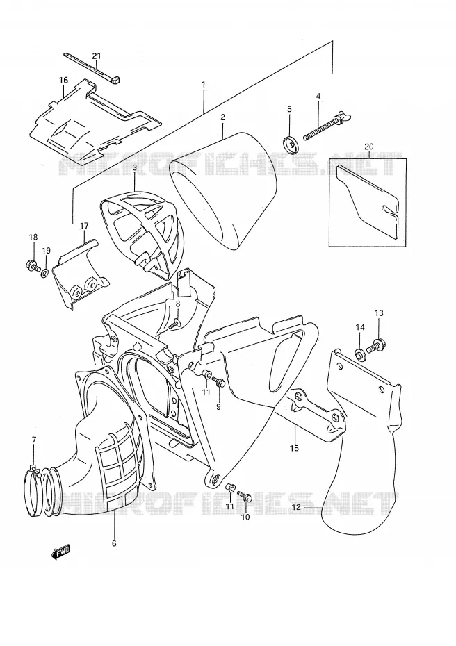 FILTRE A AIR Suzuki MOTO 250 RM 1995  RM250S(E28)