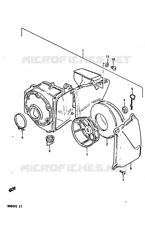 FILTRE A AIR Suzuki MOTO 80 RM 1984  RM80HE(D/E)