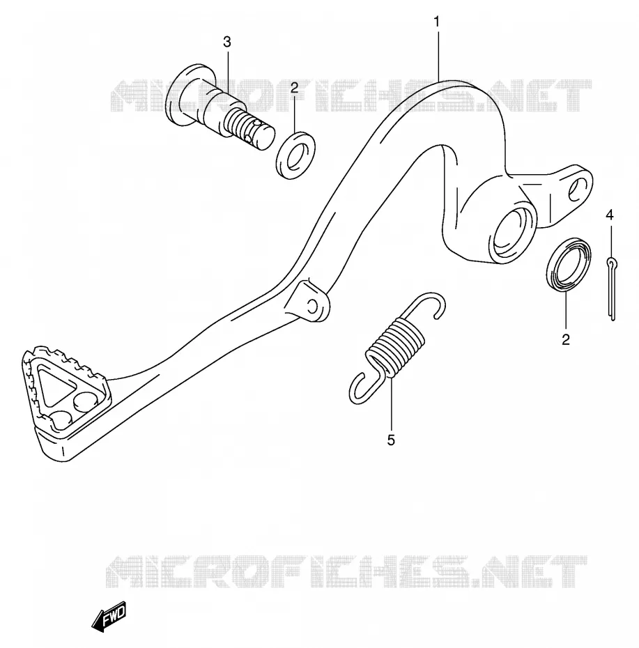 FREIN ARRIERE (MODELE K1/K2) Suzuki MOTO 125 RM 2003  RM125K3
