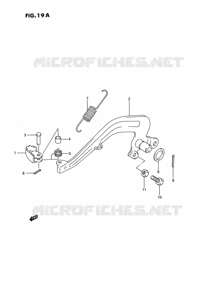 FREIN ARRIERE (MODELE L/M/N/P/R/S) Suzuki MOTO 80 RM 1988  RM80J(E3)