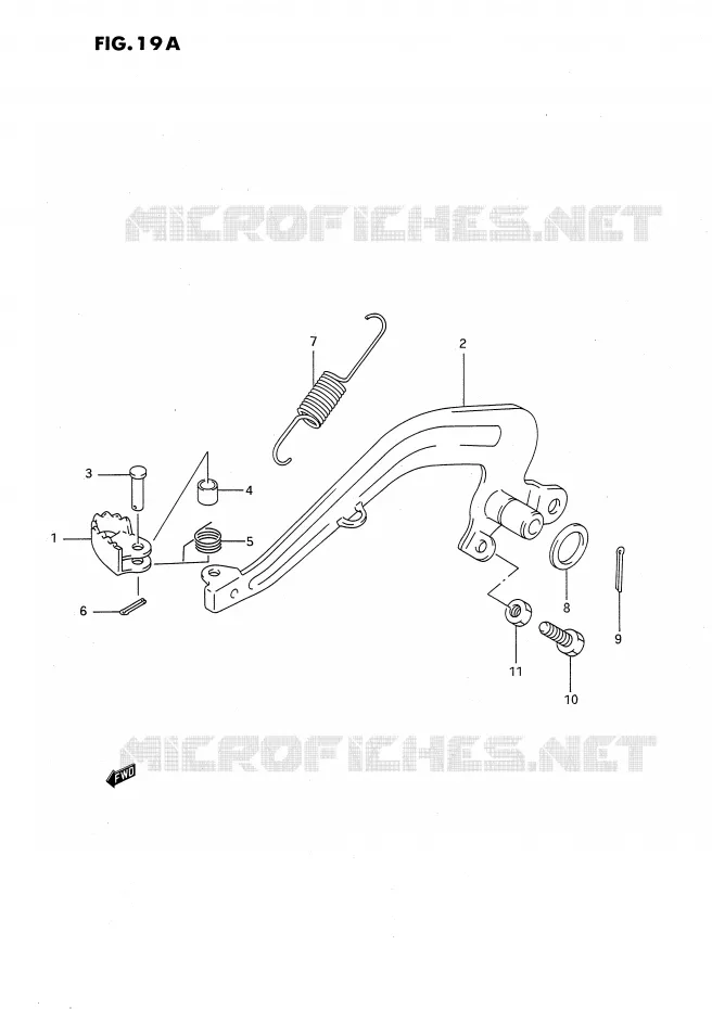 FREIN ARRIERE (MODELE L/M/N/P/R/S) Suzuki MOTO 80 RM 1993  RM80XP(E2)