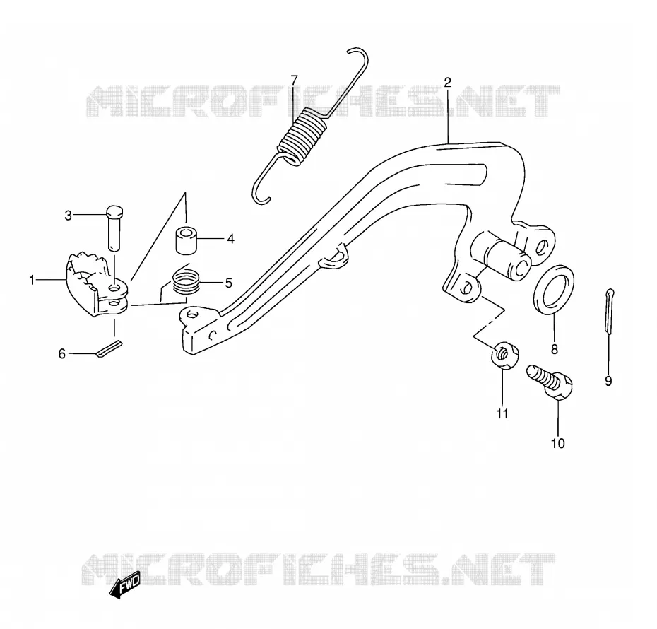 FREIN ARRIERE Suzuki MOTO 80 RM 1997  RM80V(E3/E28)