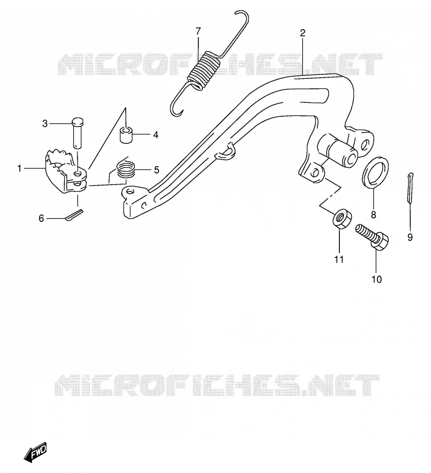 FREIN ARRIERE Suzuki MOTO 80 RM 1999  RM80X(E24)