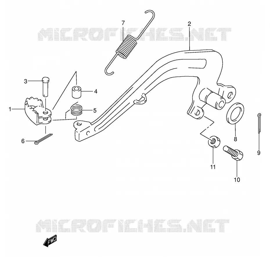 FREIN ARRIERE Suzuki MOTO 80 RM 2000  RM80Y(P3/P28)