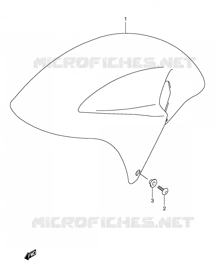 GARDE BOUE AVANT Suzuki MOTO 1000 TL-S 2000  TL1000SY(E2)
