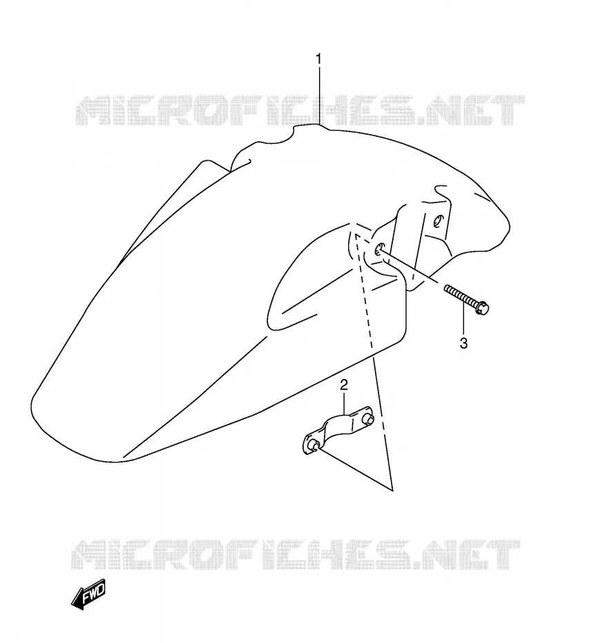 GARDE BOUE AVANT Suzuki MOTO 650 SV-S 2002  SV650SK2(E2)