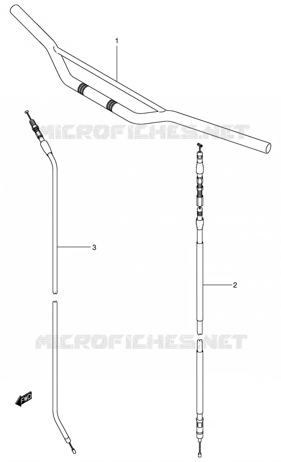 GUIDON (MODELE K1/K2/K3/K4) Suzuki MOTO 125 RM 2003  RM125K3