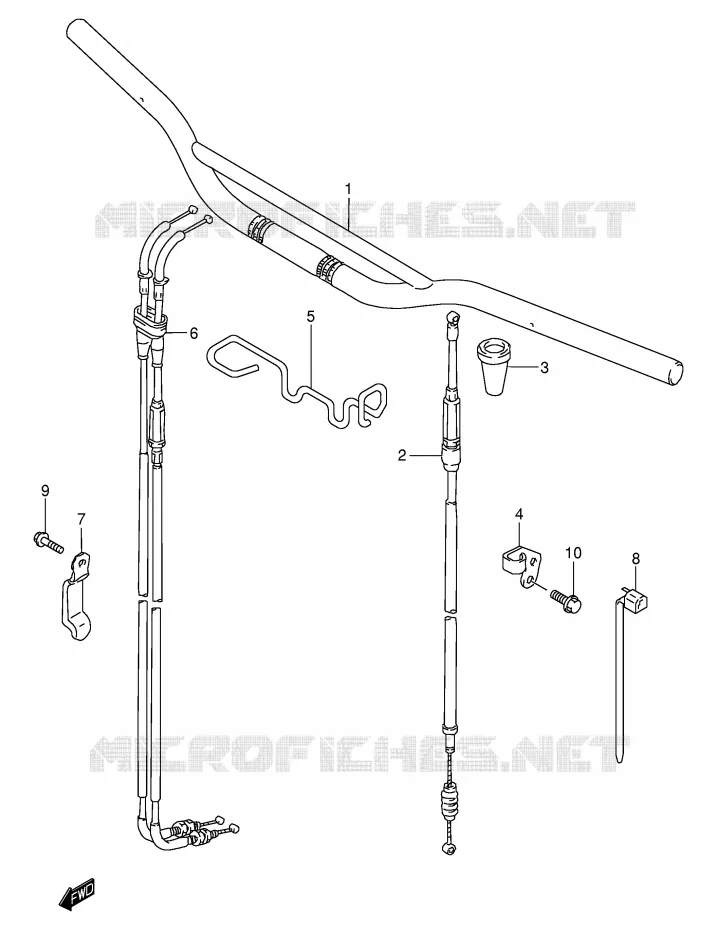 GUIDON Suzuki MOTO 250 DR-Z 2001  DR-Z250K1(E3/E28)