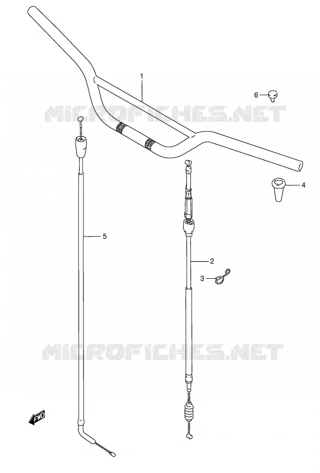 GUIDON Suzuki MOTO 250 RMX 1998  RMX250W(E28)