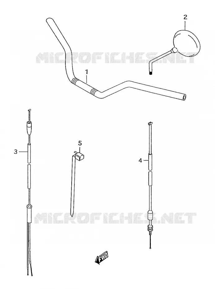 GUIDON Suzuki MOTO 50 Autres-modeles 2001  SMX50K1