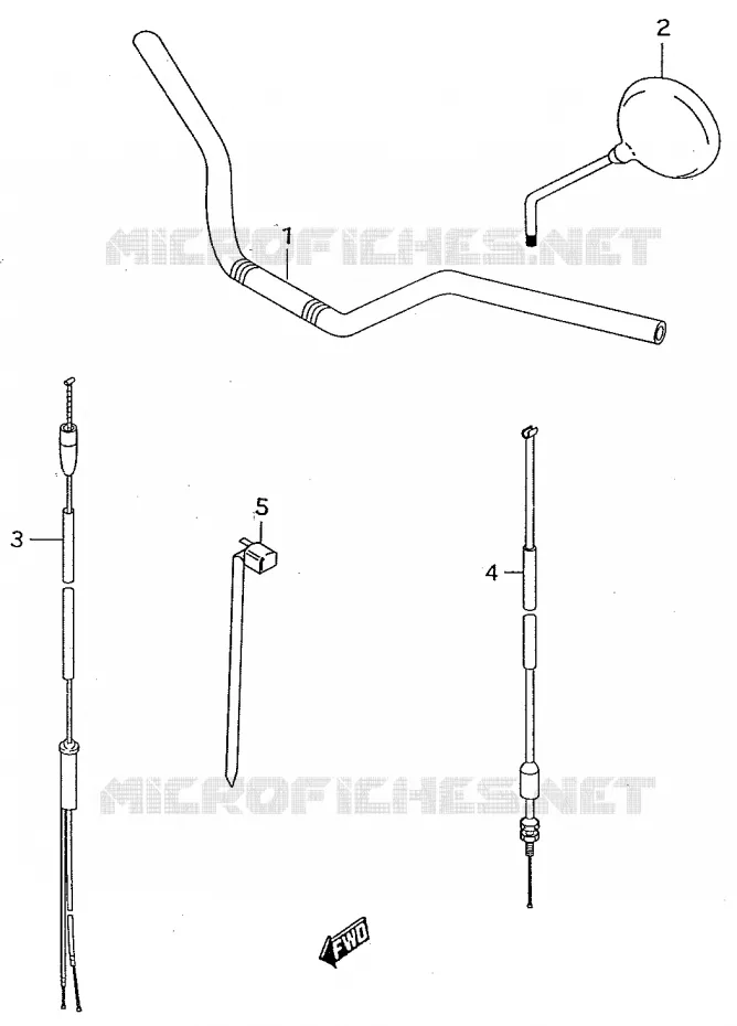 GUIDON Suzuki MOTO 50 RMX 2000  RMX50Y