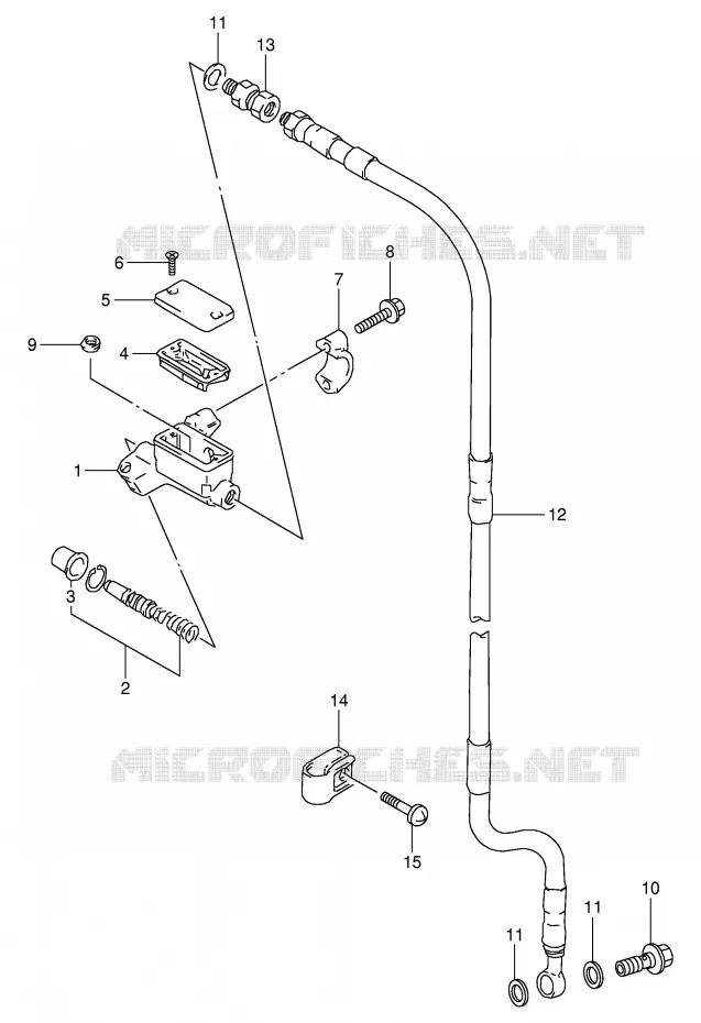 MAITRE CYLINDRE AVANT Suzuki MOTO 80 RM 1996  RM80T(E24)