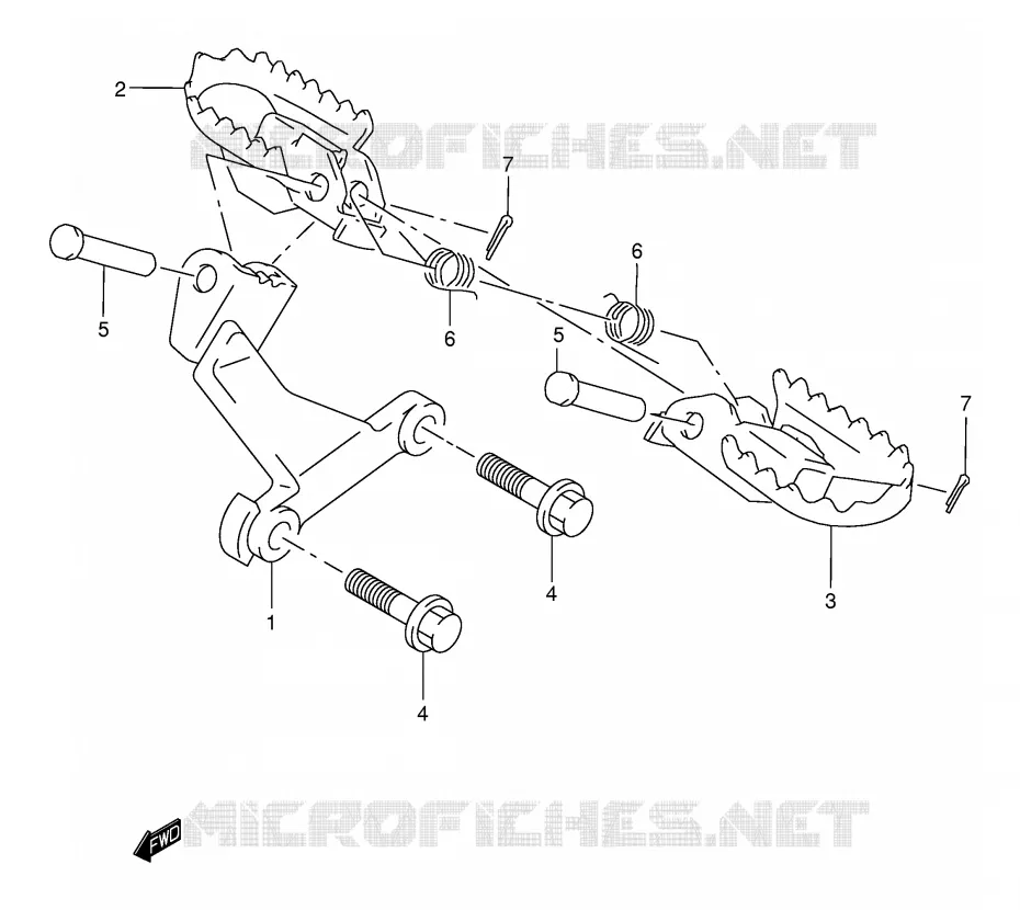REPOSE PIED Suzuki MOTO 250 DR-Z 2001  DR-Z250K1(E3/E28)