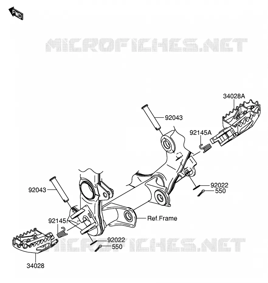 REPOSE PIED Suzuki MOTO 250 RM-Z 2005  RM-Z250K5(E19)