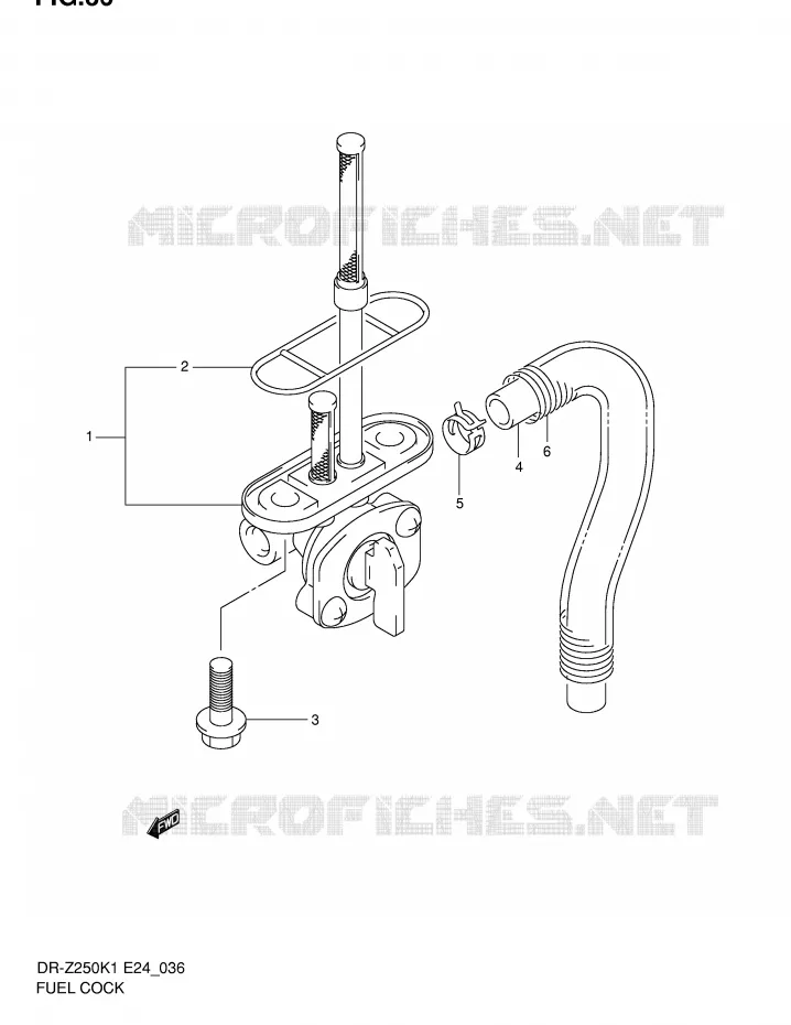 ROBINET D'ESSENCE Suzuki MOTO 250 DR-Z 2002  DR-Z250K2(E24)