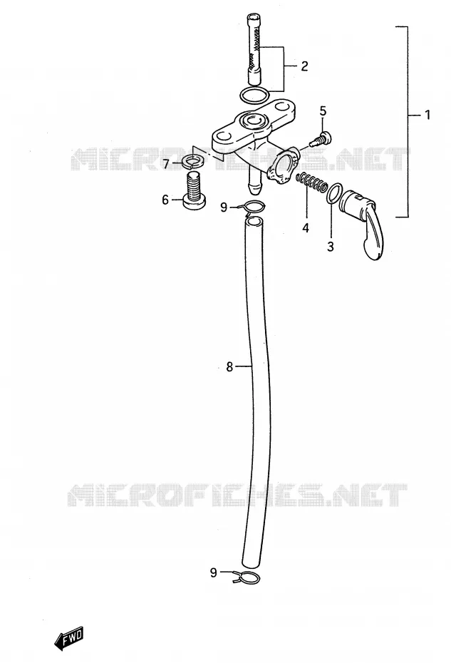 ROBINET D'ESSENCE Suzuki MOTO 80 RM 1986  RM80G(E28)
