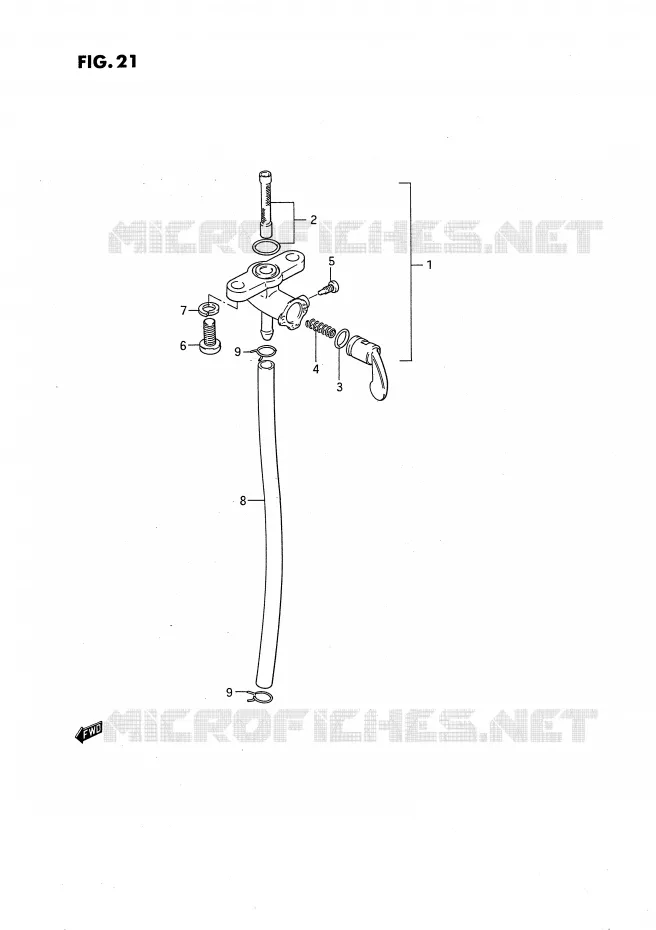 ROBINET D'ESSENCE Suzuki MOTO 80 RM 1991  RM80XM(E2)