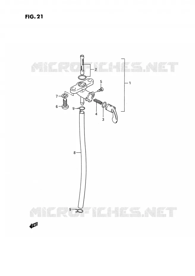 ROBINET D'ESSENCE Suzuki MOTO 80 RM 1993  RM80P(E3)