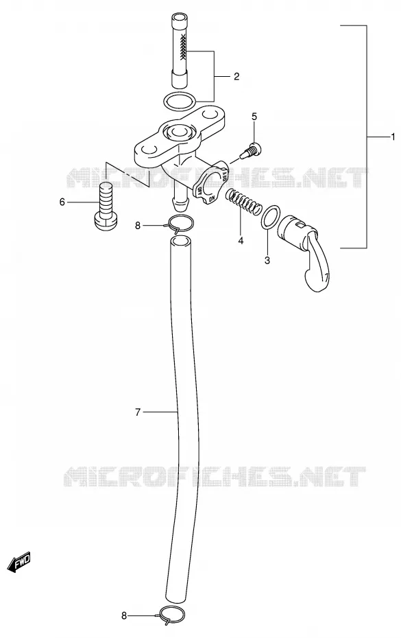 ROBINET D'ESSENCE Suzuki MOTO 85 RM 2004  RM85LK4(P3/P28)