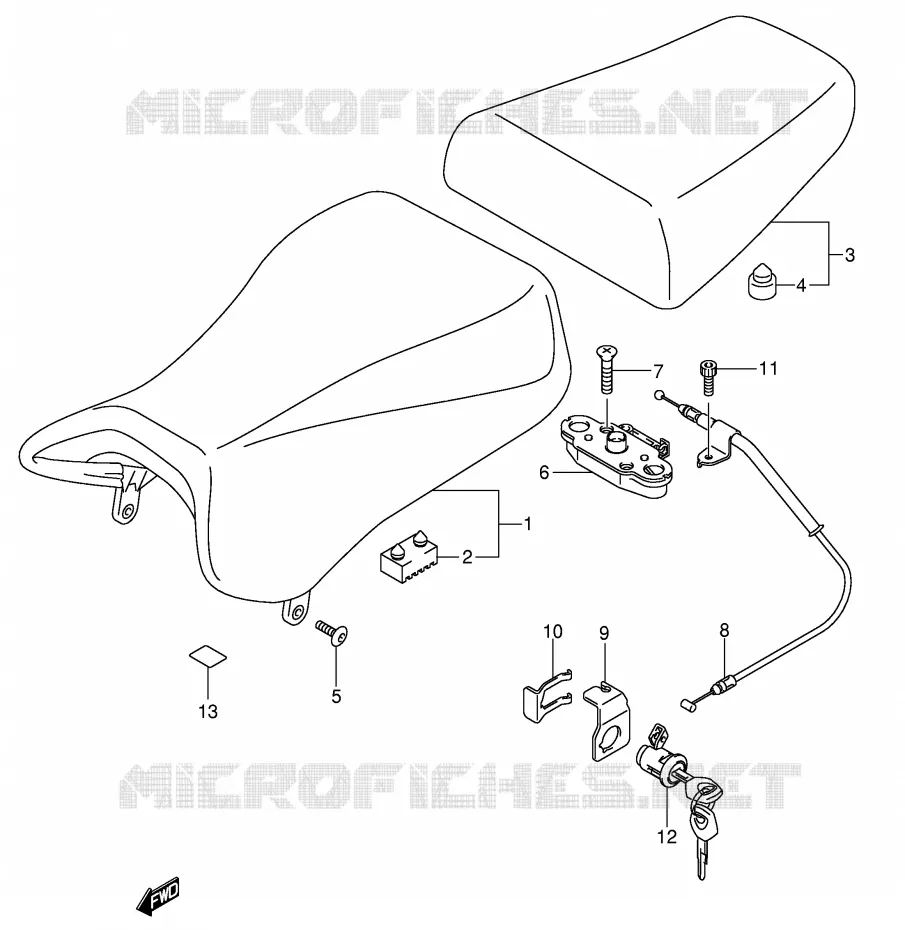 SELLE (MODELE K3) Suzuki MOTO 650 SV-S 2006  SV650SUK6(E2)