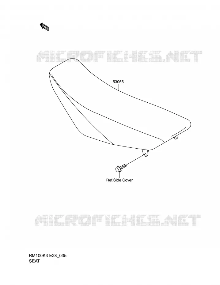 SELLE Suzuki MOTO 100 RM 2004  RM100K4(E28)