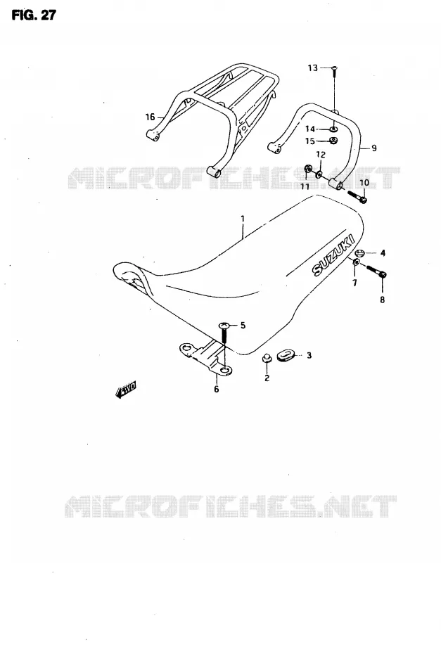 SELLE Suzuki MOTO 50 RMX 1997  RMX50V(T/V)