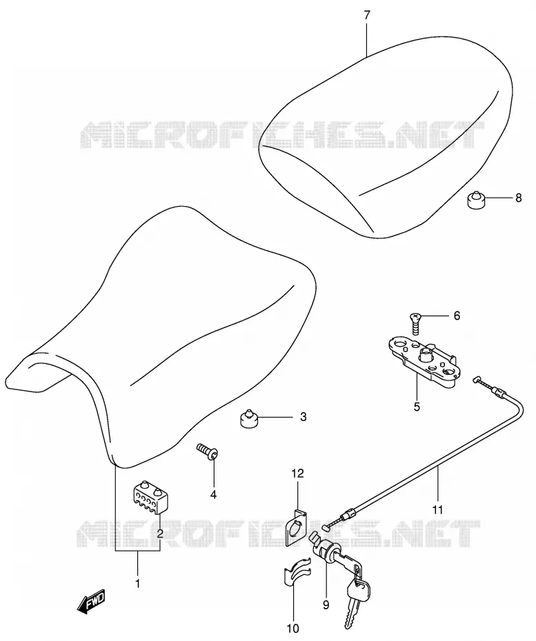 SELLE Suzuki MOTO 650 SV 2002  SV650UK2(E2)