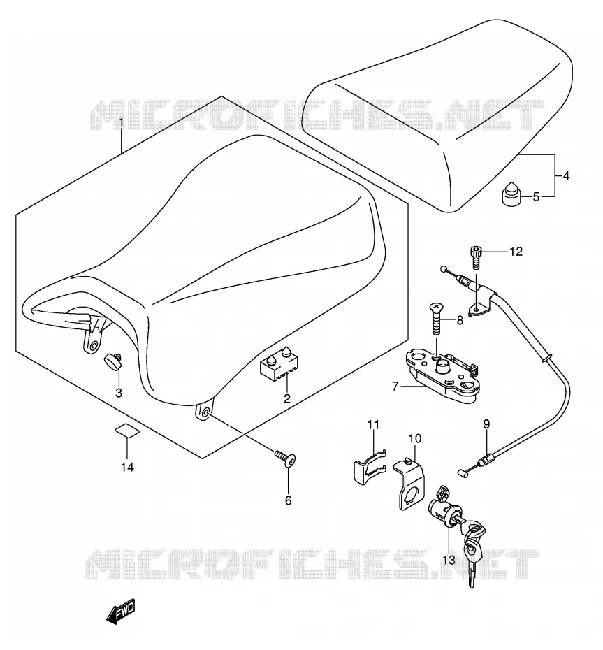SELLE (VOIR NOTE) Suzuki MOTO 1000 SV 2005  SV1000S1K5(E2)