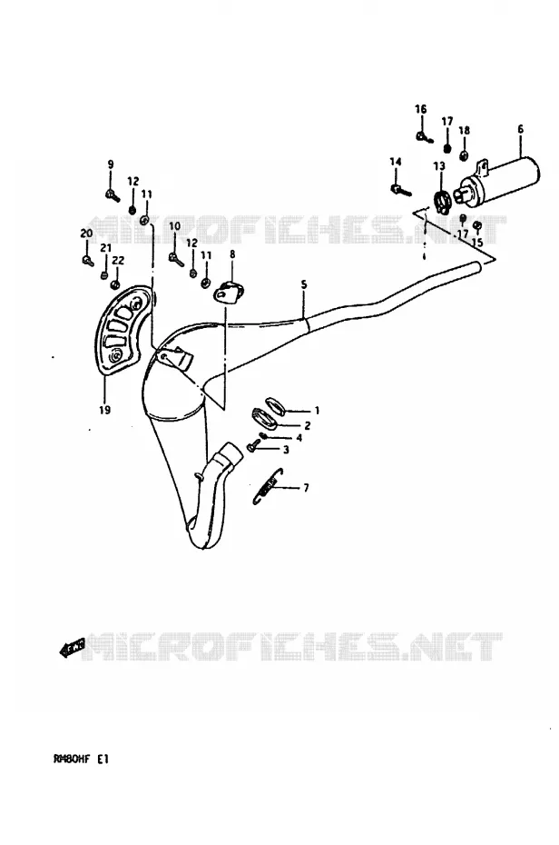 SILENCIEUX Suzuki MOTO 80 RM 1985  RM80HF