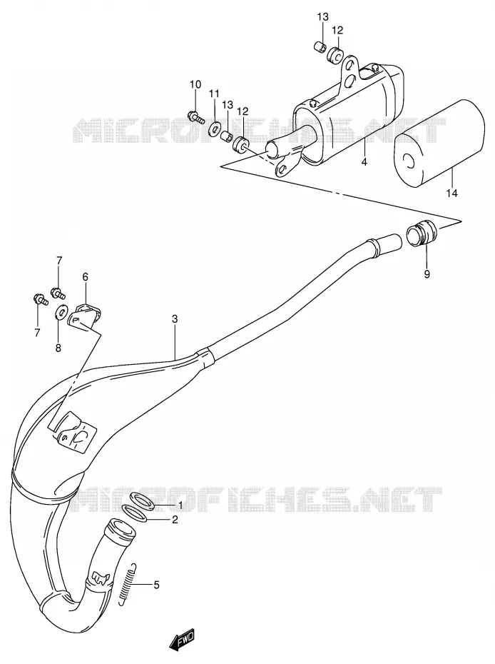 SILENCIEUX Suzuki MOTO 85 RM 2006  RM85K6(P3/P28)