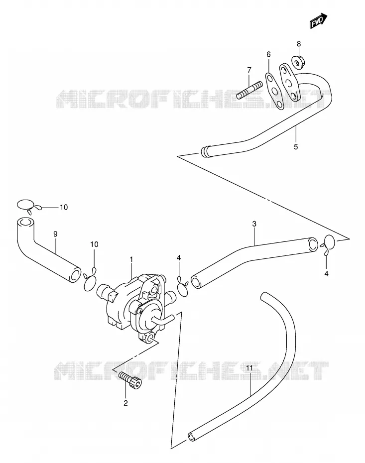 SYSTEME RECYCLAGE GAZ ECHAPPEMENT (MODEL K3/K4/K5/K6) Suzuki MOTO 125 VAN-VAN 2007  RV125K7(E19)