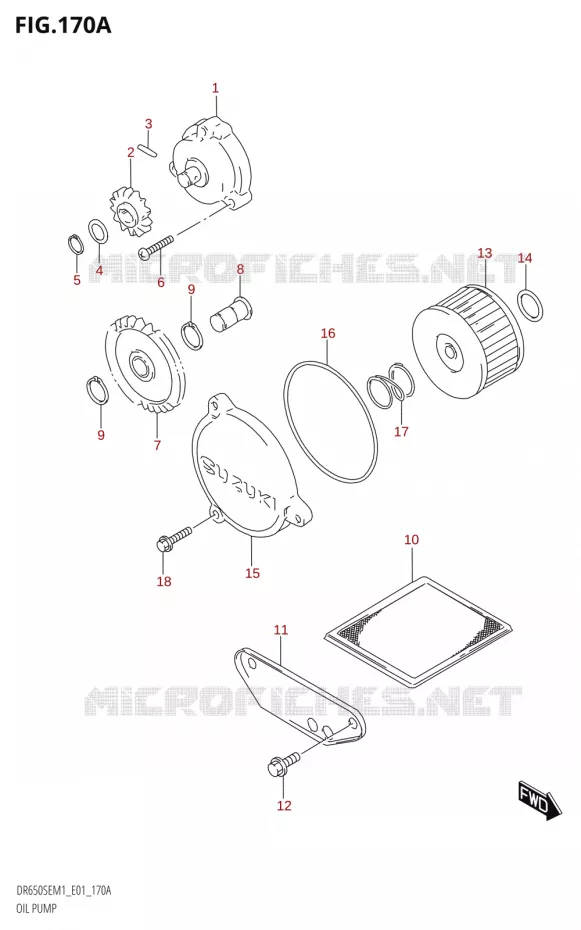 POMPE A HUILE Suzuki MOTO 650 DR 2021  DR650SE M1 (E01)
