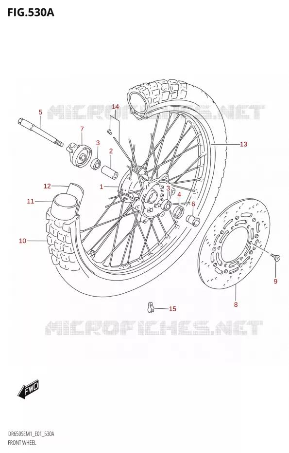ROUE AVANT Suzuki MOTO 650 DR 2021  DR650SE M1 (E01)
