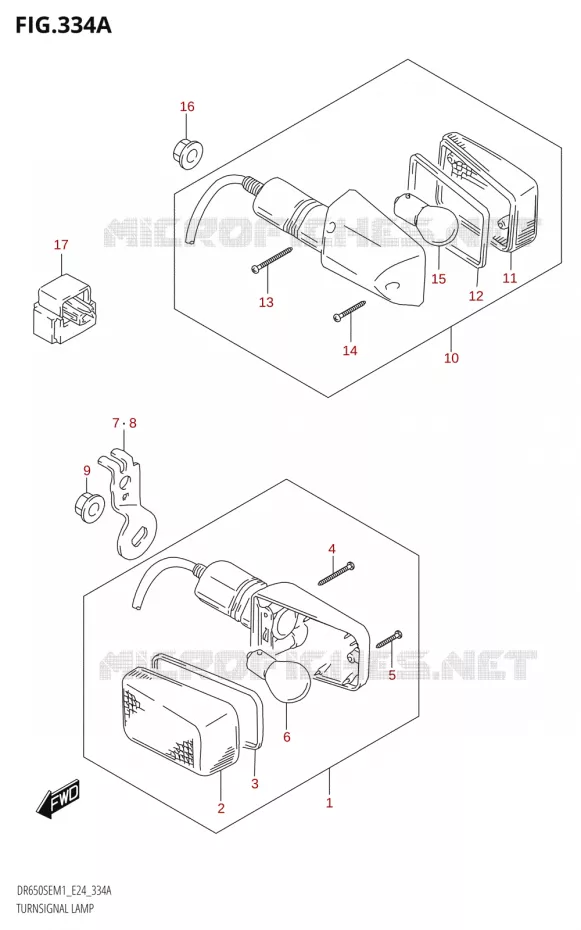 CLIGNOTANTS Suzuki MOTO 650 DR 2021  DR650SE M1 (E24)
