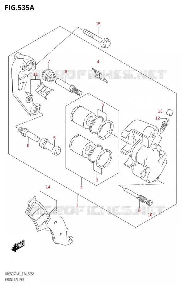 ETRIER DE FREIN AVANT Suzuki MOTO 650 DR 2021  DR650SE M1 (E24)