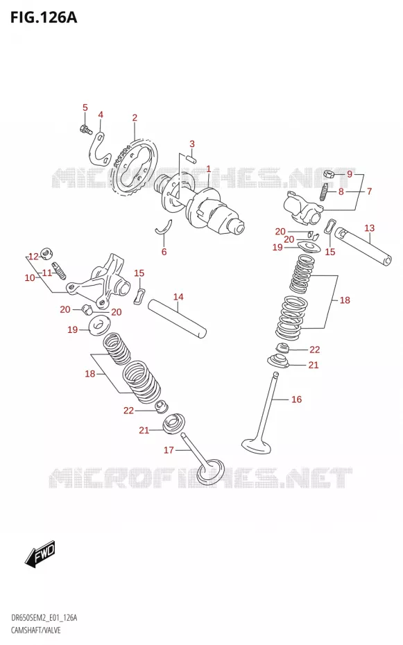 ARBRE A CAMES - SOUPAPES Suzuki MOTO 650 DR 2022  DR650SE M2 (E01)
