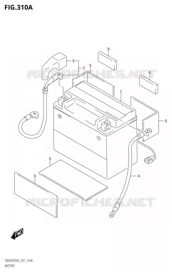 BATTERIE Suzuki MOTO 650 DR 2022  DR650SE M2 (E01)